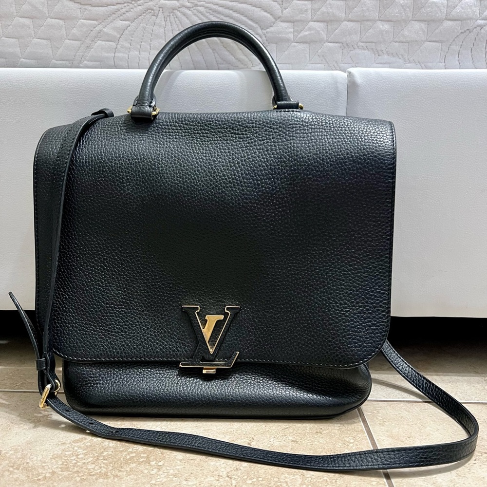 Louis Vuitton Volta Handbag Leather Black